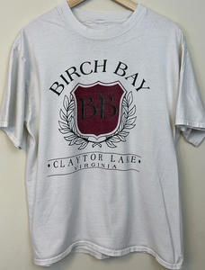 Birch Bay Claytor Lake VA Vintage Tshirt White Green Red Tag Missing Fits Medium